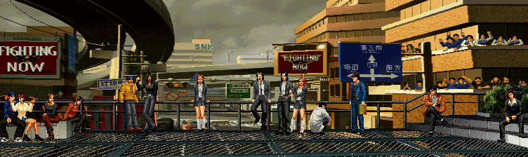 Osaka at Night from The King of Fighters '96