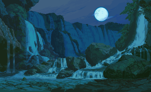 Waterfalls from Garou: Mark of the Wolves